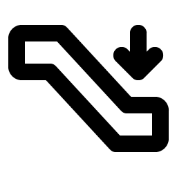 escalator down bold icon