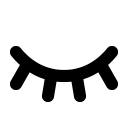 eye closed bold icon