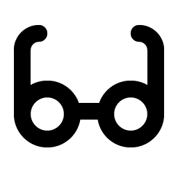 eyeglasses bold icon