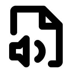 file audio bold icon