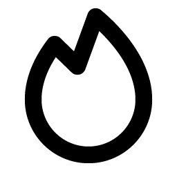 fire simple bold icon