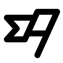 flag banner fold bold icon