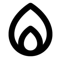 flame bold icon