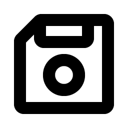 floppy disk back bold icon