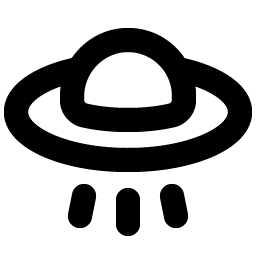 flying saucer bold icon