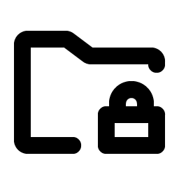 folder simple lock bold icon