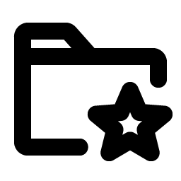 folder star bold icon