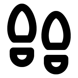 footprints bold icon