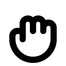 hand grabbing bold icon