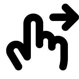 hand swipe right bold icon