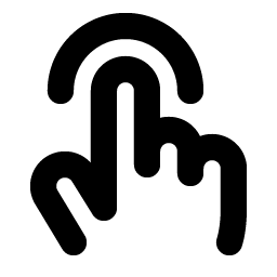 hand tap bold icon