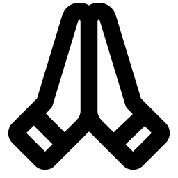 hands praying bold icon