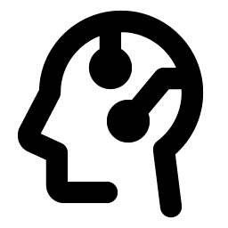 head circuit bold icon