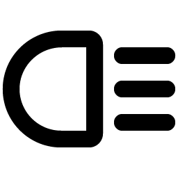 headlights bold icon