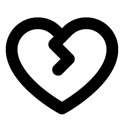 heart break bold icon