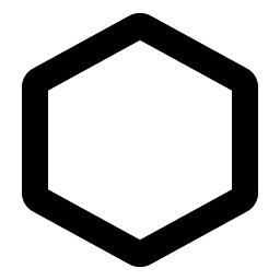 hexagon bold icon
