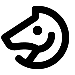 horse bold icon