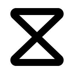 hourglass simple bold icon