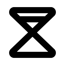 hourglass simple high bold icon