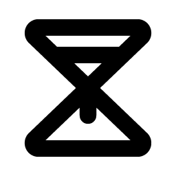 hourglass simple medium bold icon