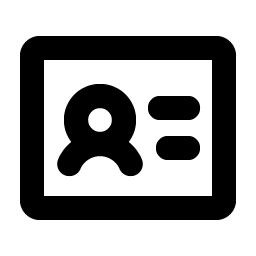 identification card bold icon