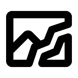 image broken bold icon