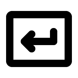 key return bold icon