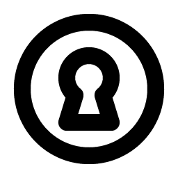 keyhole bold icon