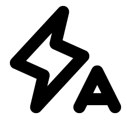 lightning a bold icon