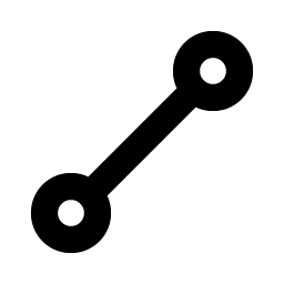 line segment bold icon