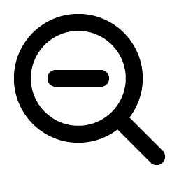 magnifying glass minus bold icon