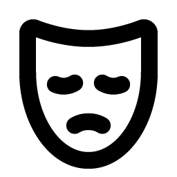 mask sad bold icon