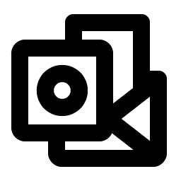 microsoft outlook logo bold icon