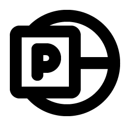 microsoft powerpoint logo bold icon