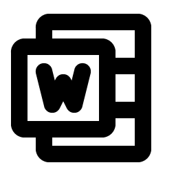 microsoft word logo bold icon