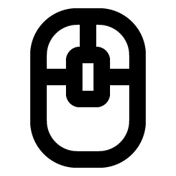 mouse middle click bold icon