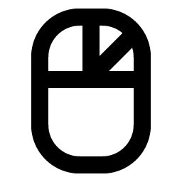 mouse right click bold icon