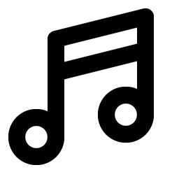 music notes bold icon