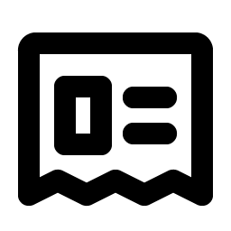 newspaper clipping bold icon