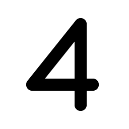 number four bold icon