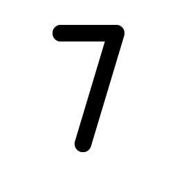 number seven bold icon