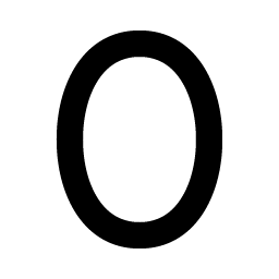 number zero bold icon