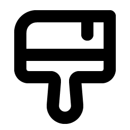 paint brush broad bold icon