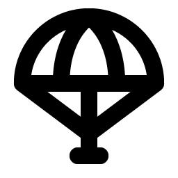 parachute bold icon