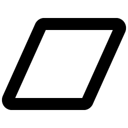 parallelogram bold icon