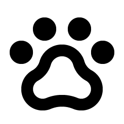 paw print bold icon