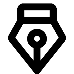 pen nib straight bold icon
