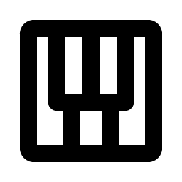 piano keys bold icon