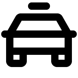 police car bold icon