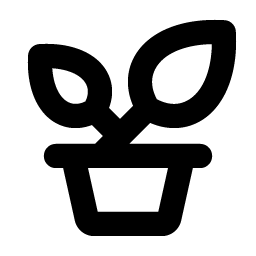 potted plant bold icon